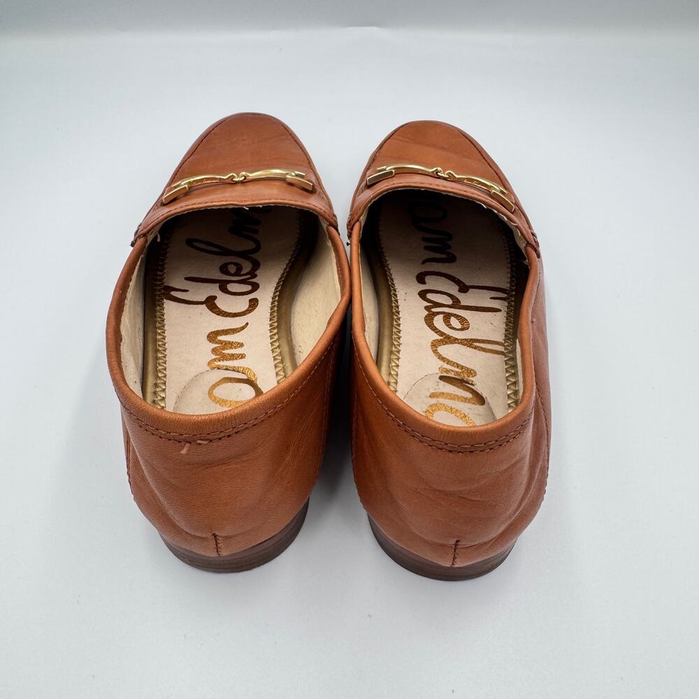 Sam Edelman Loraine Horsebit Loafer Saddle Tan Leather 4.5 EU 34.5 Old Money - Picture 11 of 16